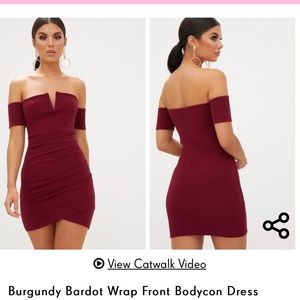 PrettyLittleThing Bodycon Off the Shoulder Dress